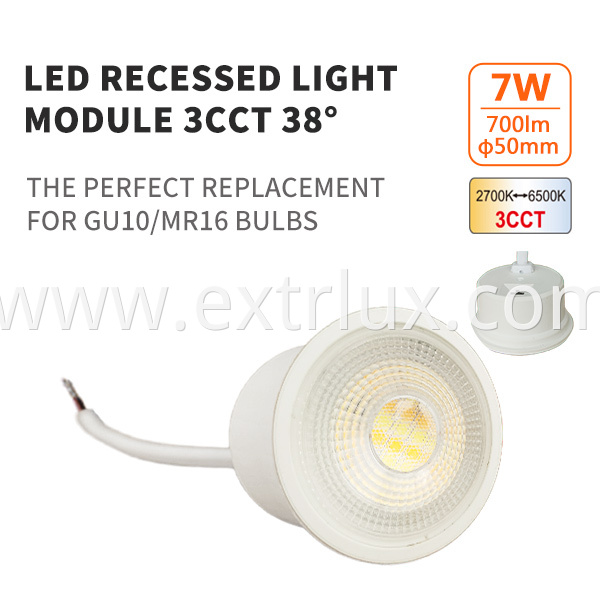 7W 3CCT LED recessed module downlight